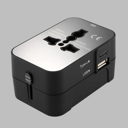 Universal Travel Adapter with Dual USB